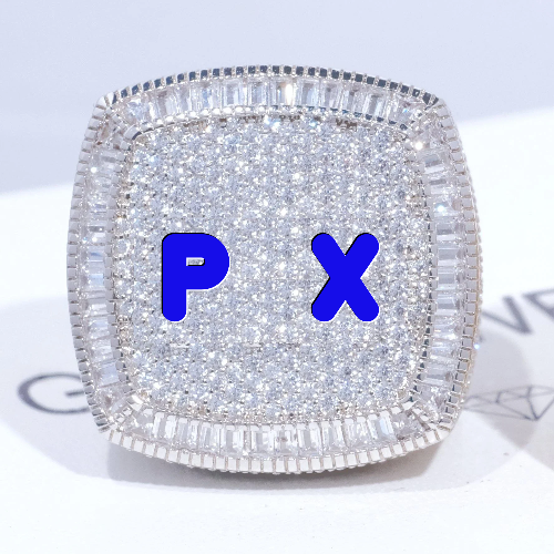 CUSTOM LETTER 3D ICED RING