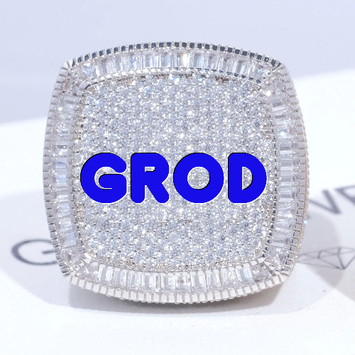 CUSTOM LETTER 3D ICED RING
