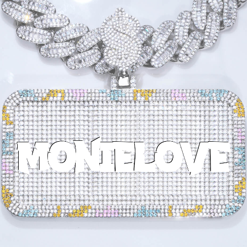 CUSTOM LETTER NECKLACE 3D COLORFUL SQUARE