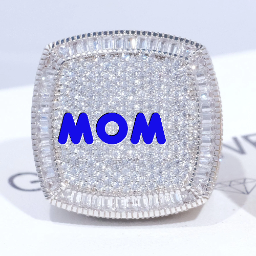 CUSTOM LETTER 3D ICED RING
