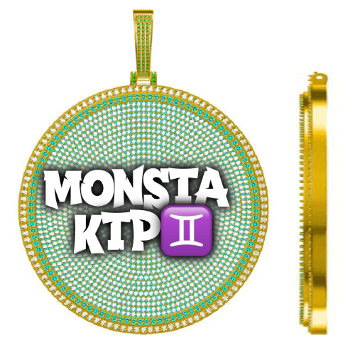 CUSTOM LETTER NECKLACE 3D BIG DISC