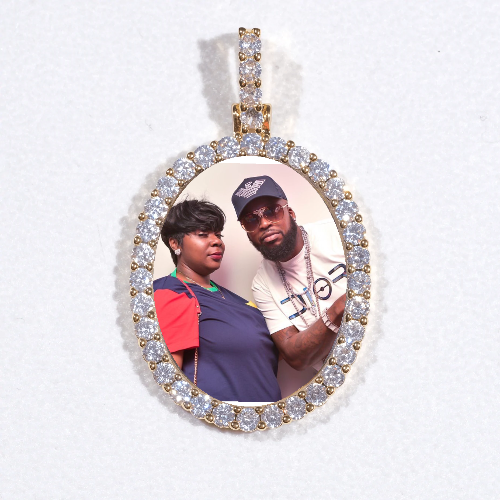 3D Oval Custom Picture Pendant