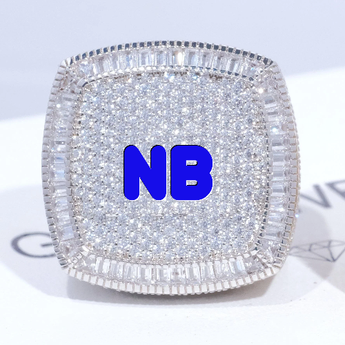 CUSTOM LETTER 3D ICED RING