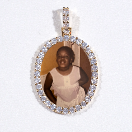 3D Oval Custom Picture Pendant