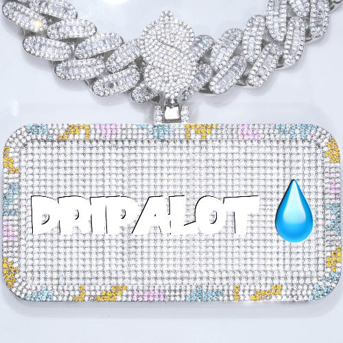 CUSTOM LETTER NECKLACE 3D COLORFUL SQUARE