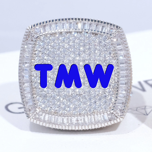 CUSTOM LETTER 3D ICED RING