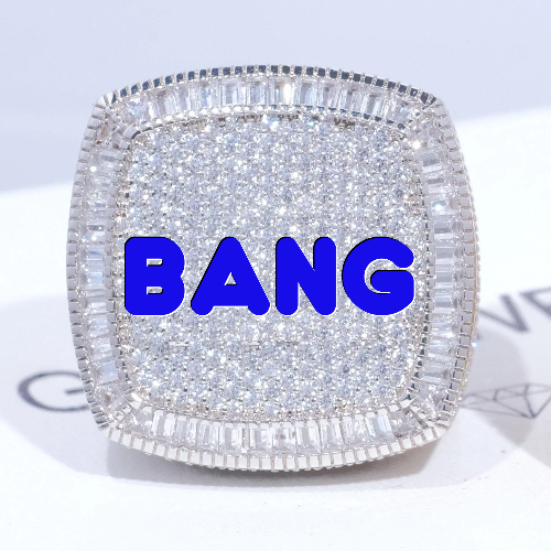 CUSTOM LETTER 3D ICED RING