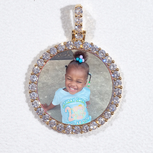3D CIRCLE CUSTOM PICTURE PENDANT SMALL SIZE