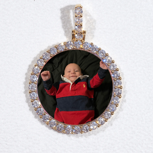 3D CIRCLE CUSTOM PICTURE PENDANT SMALL SIZE