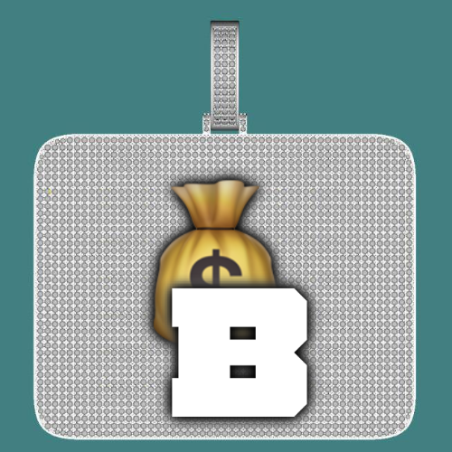 CUSTOM LETTER NECKLACE 3D BIG SQUARE