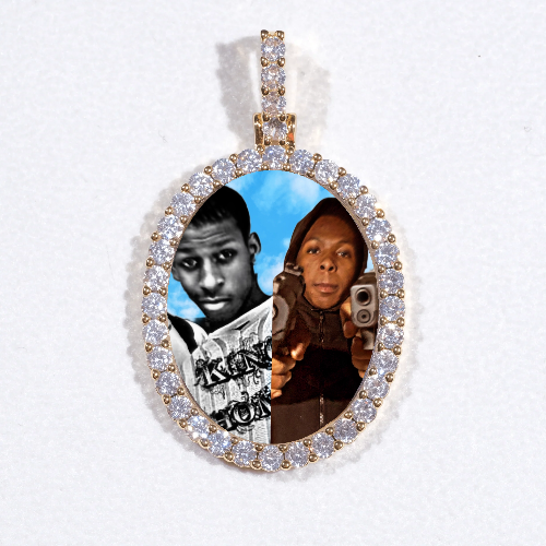 3D Oval Custom Picture Pendant