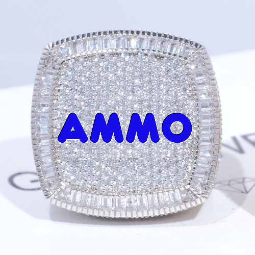 CUSTOM LETTER 3D ICED RING