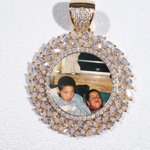 Large 3D Wheat Ear Custom Picture Pendant