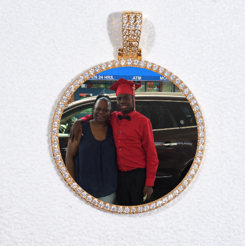 MEDIUM 3D CIRCLE CUSTOM PICTURE PENDANT