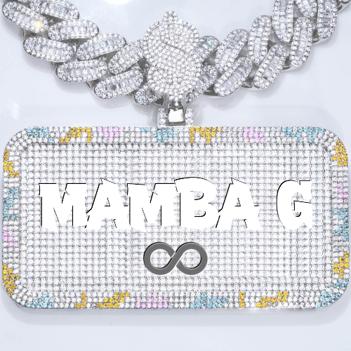 CUSTOM LETTER NECKLACE 3D COLORFUL SQUARE