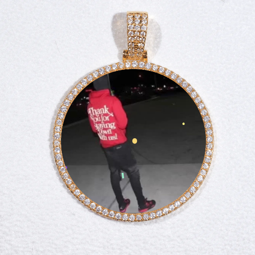 MEDIUM 3D CIRCLE CUSTOM PICTURE PENDANT
