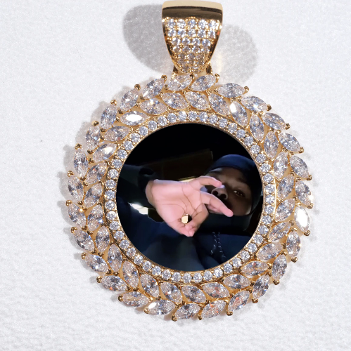Large 3D Wheat Ear Custom Picture Pendant