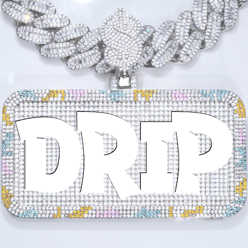 CUSTOM LETTER NECKLACE 3D COLORFUL SQUARE