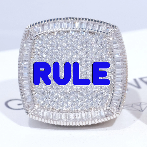 CUSTOM LETTER 3D ICED RING