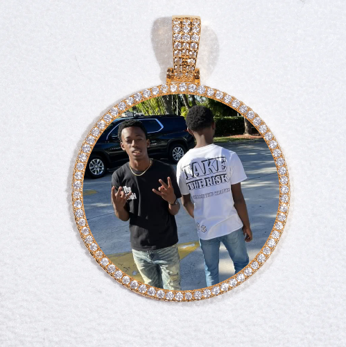 MEDIUM 3D CIRCLE CUSTOM PICTURE PENDANT