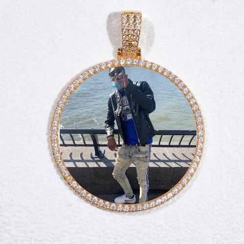 MEDIUM 3D CIRCLE CUSTOM PICTURE PENDANT