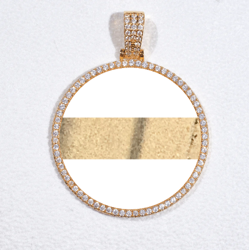 MEDIUM 3D CIRCLE CUSTOM PICTURE PENDANT