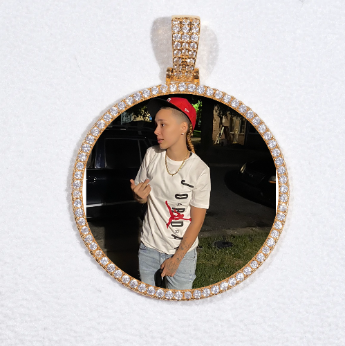 MEDIUM 3D CIRCLE CUSTOM PICTURE PENDANT