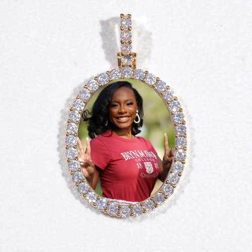3D Oval Custom Picture Pendant