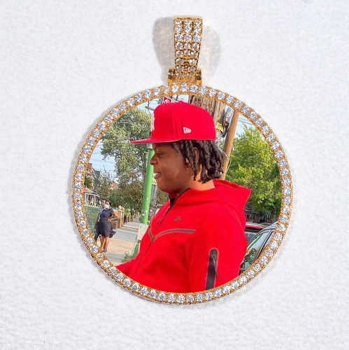 MEDIUM 3D CIRCLE CUSTOM PICTURE PENDANT