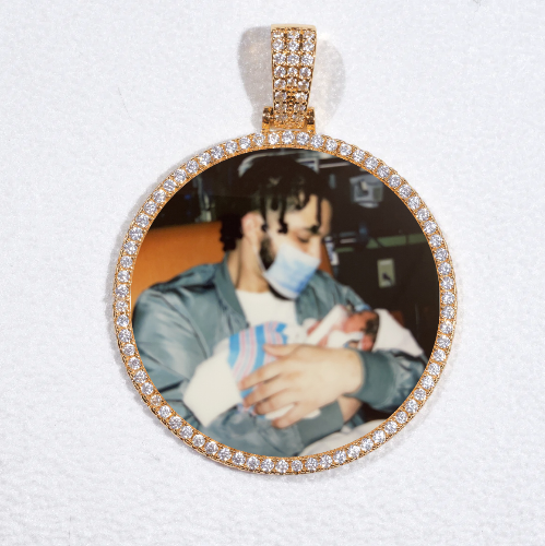 MEDIUM 3D CIRCLE CUSTOM PICTURE PENDANT