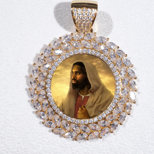 Large 3D Wheat Ear Custom Picture Pendant