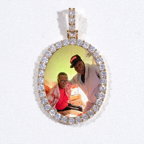 3D Oval Custom Picture Pendant