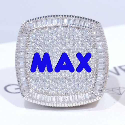 CUSTOM LETTER 3D ICED RING