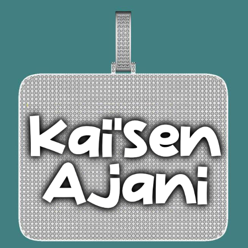 CUSTOM LETTER NECKLACE 3D BIG SQUARE