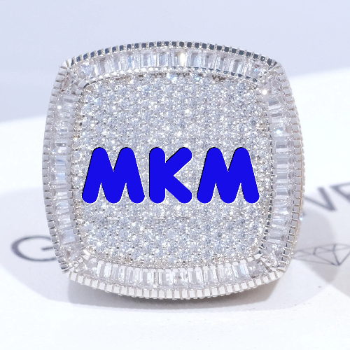 CUSTOM LETTER 3D ICED RING