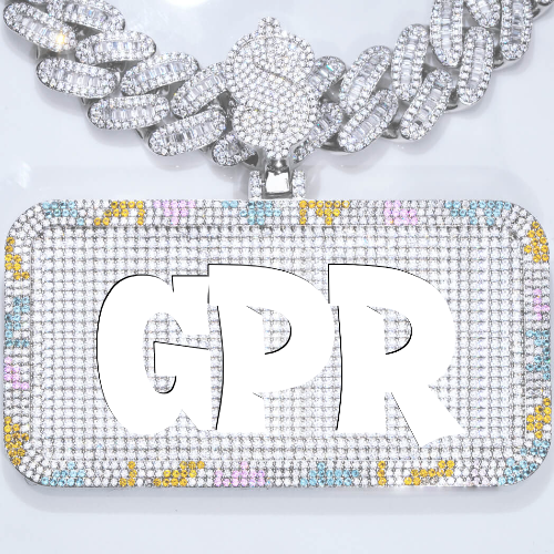 CUSTOM LETTER NECKLACE 3D COLORFUL SQUARE