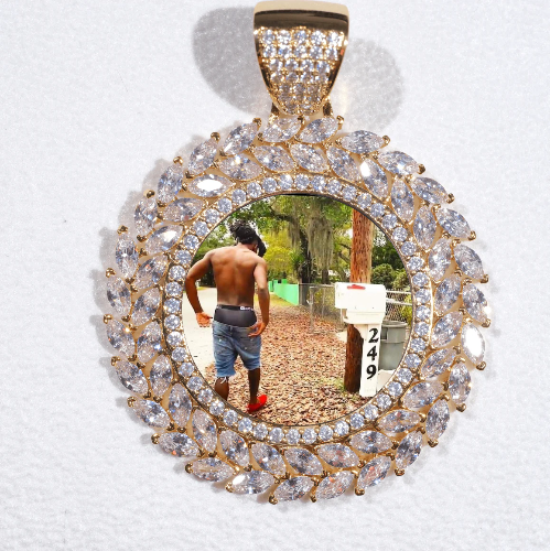 Large 3D Wheat Ear Custom Picture Pendant