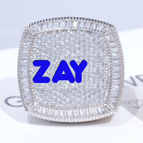 CUSTOM LETTER 3D ICED RING