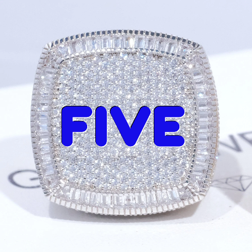 CUSTOM LETTER 3D ICED RING
