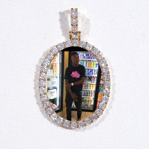 3D Oval Custom Picture Pendant