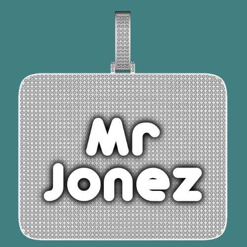 CUSTOM LETTER NECKLACE 3D BIG SQUARE