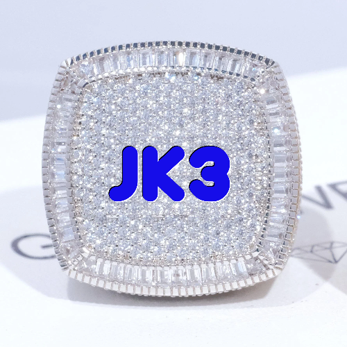 CUSTOM LETTER 3D ICED RING