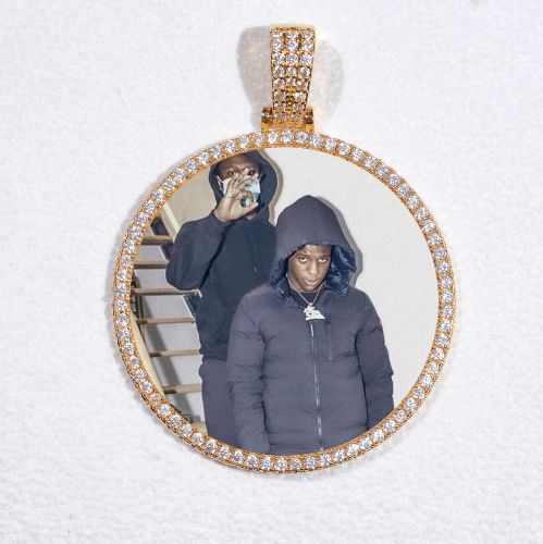 MEDIUM 3D CIRCLE CUSTOM PICTURE PENDANT