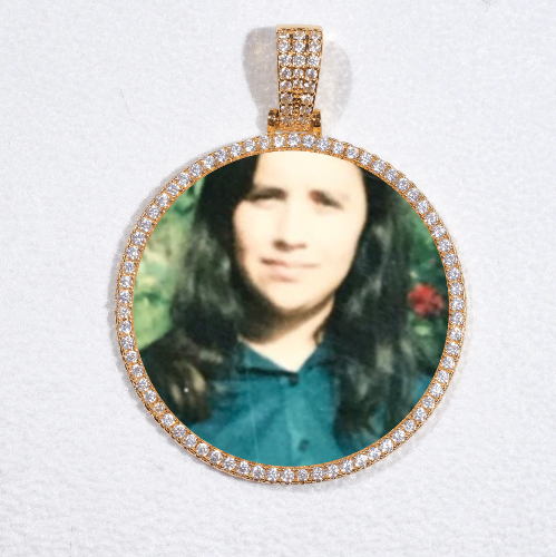 MEDIUM 3D CIRCLE CUSTOM PICTURE PENDANT