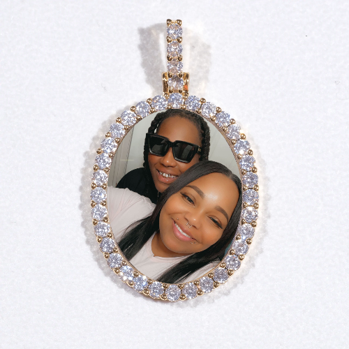 3D Oval Custom Picture Pendant