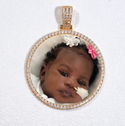 MEDIUM 3D CIRCLE CUSTOM PICTURE PENDANT