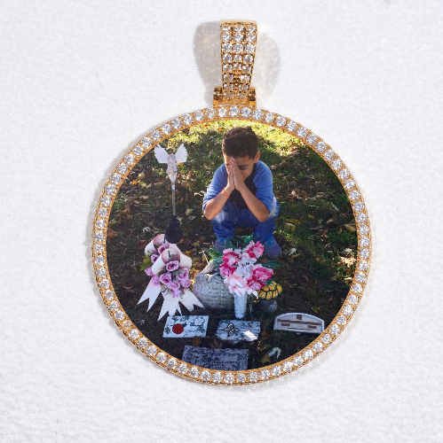 MEDIUM 3D CIRCLE CUSTOM PICTURE PENDANT