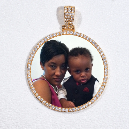 MEDIUM 3D CIRCLE CUSTOM PICTURE PENDANT