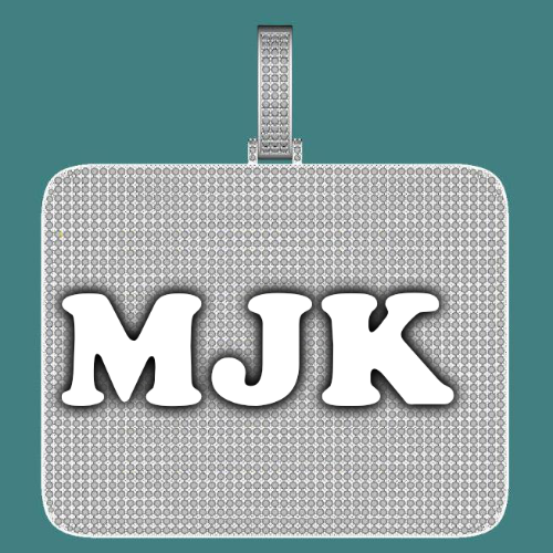 CUSTOM LETTER NECKLACE 3D BIG SQUARE
