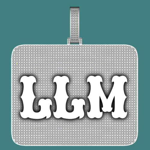 CUSTOM LETTER NECKLACE 3D BIG SQUARE